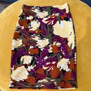 LuLaRoe Multicolor Floral Pencil Skirt